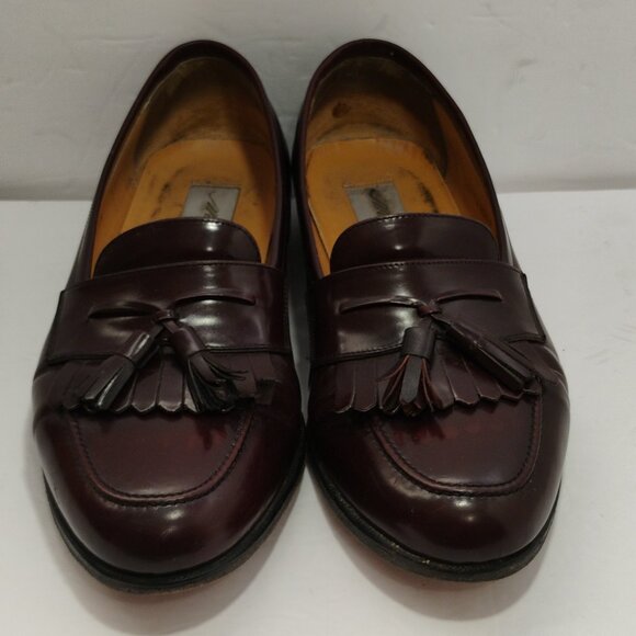 Mezlan Santander Burgundy Leather Loafers Mens 10W - Picture 1 of 9